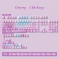 Dream Butterfly 104+34 / 54 MDA / Cherry Profile Keycap Set Cherry MX PBT Dye-subbed for Mechanical Gaming Keyboard